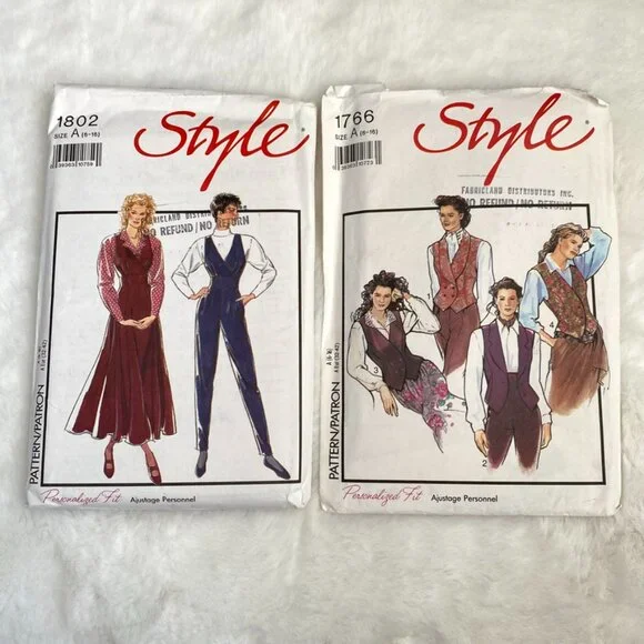 2 Style Sewing Patterns - Picture 1 of 5